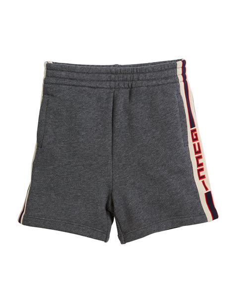 gucci logo jacquard side jogger shorts size 4-12 gray 6|farfetch Gucci track pants.